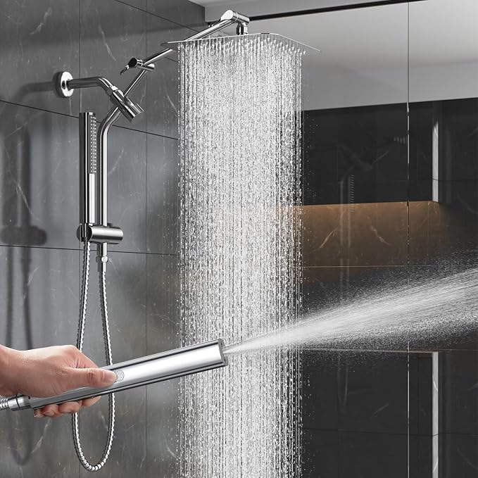 Veken 10" Luxurious All Metal Rain Shower Head by Veken