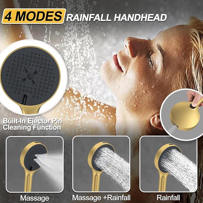 Shower Faucet Set, High Pressure Rainfall Shower Head - Image 6