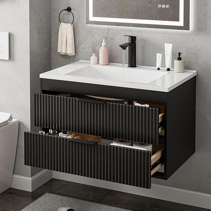 30 Inches Modern MDF Bathroom Vanity - Image 8