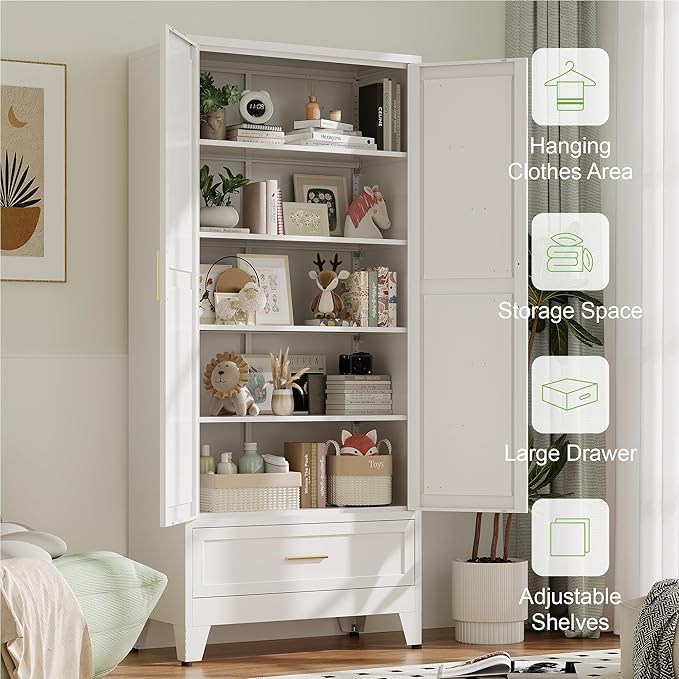 71"Tall Metal Storage Cabinet - Image 7
