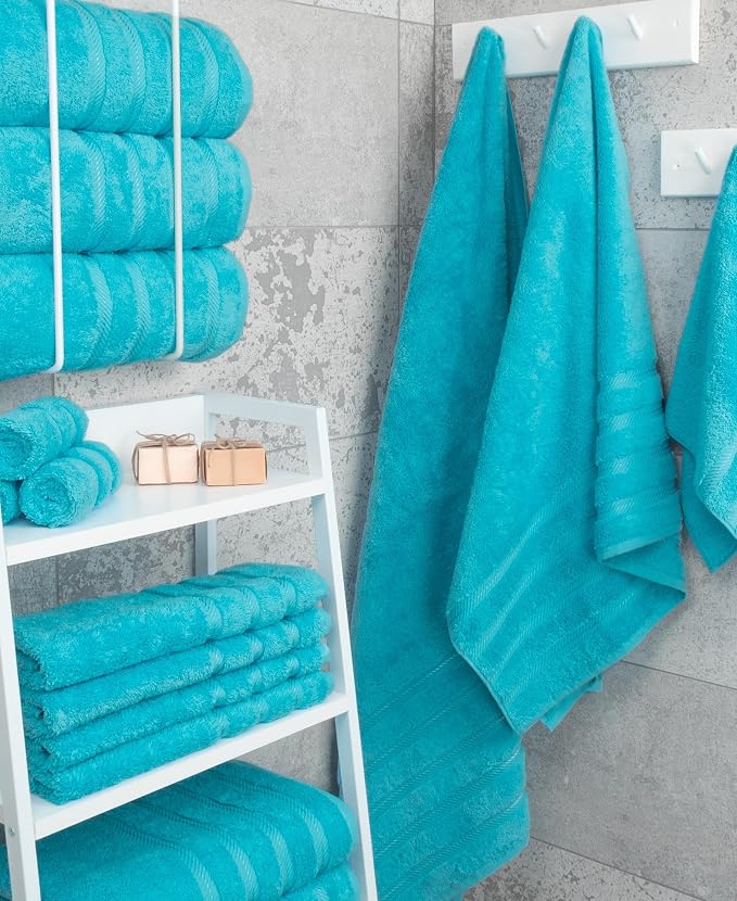 American Soft Linen Luxury 4 Piece Bath Towel Set, 600 GSM 100% Cotton Turkish - Image 3