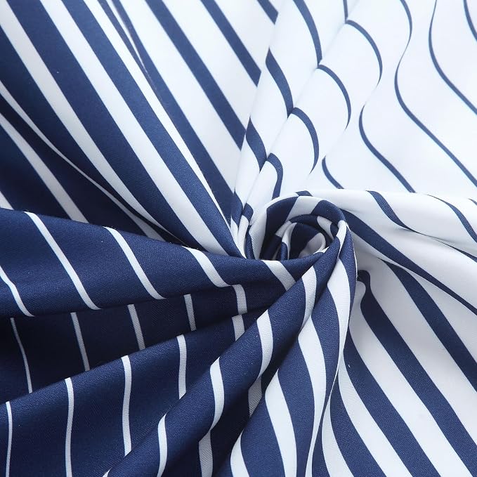 90 Inch Blue Shower Curtain, Extra Long Modern Navy Blue and White Gradient - Image 2