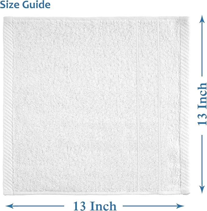 Casa Platino 100% Cotton Washcloths 6 Pack - Image 3