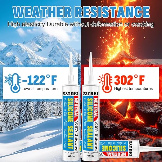 Silicone Caulk & Sealant White, 10 Pack - Image 8