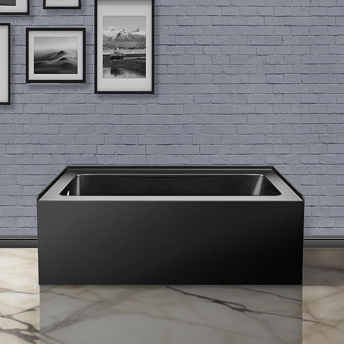 Fine Fixtures Acrylic, Fiberglass Alcove Soaking Bathtub - Image 8