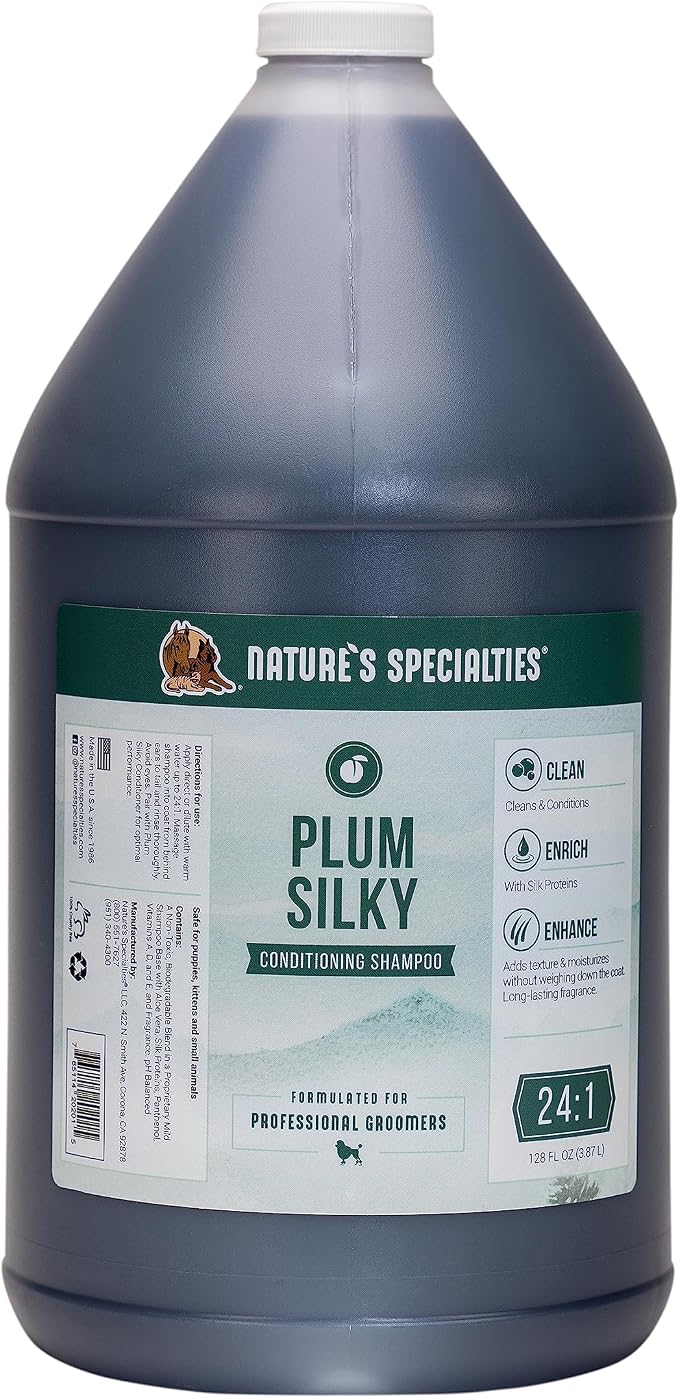 Nature's Specialties Plum Silky Ultra Concentrated Dog Shampoo Conditioner by NaturesSpecialties
