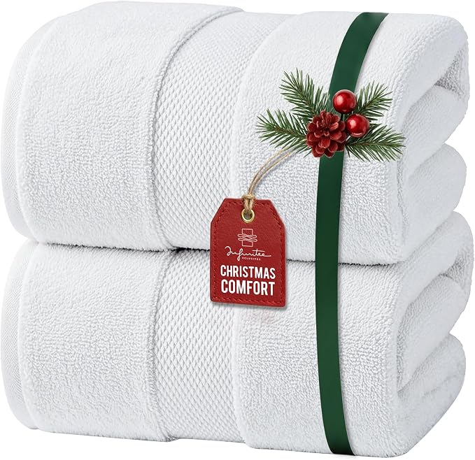 Infinitee Xclusives– Luxury Bath Sheets Towels – 2 Pack 600 GSM– 100% Ring Spun by InfiniteeXclusives