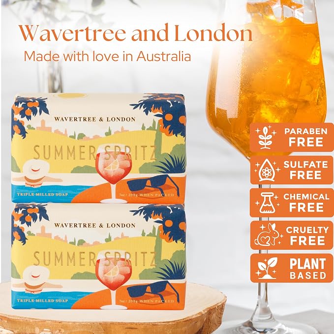Wavertree & London Summer Spritz Scented Natural Soap, 7oz Moisturizing French - Image 2