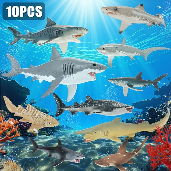 Shark Toys for Kids, Birthday Party Favors & Gifts for Toddlers Boys Girls - Image 3