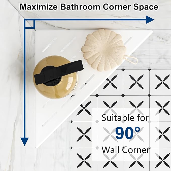 Corner Shower Shelves, 10” Recessed Tile Shower Shelf, 304 Stainless Steel - Image 2