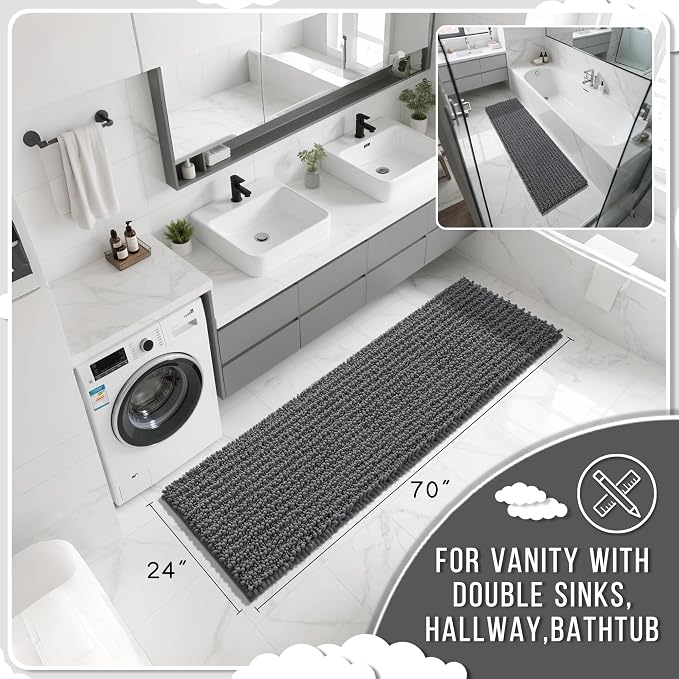 Yimobra Bathroom Runner Rug 70x24 Inch - Image 2