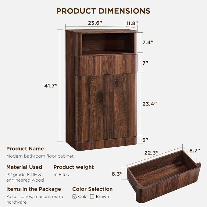 ACCOHOHO Modern Minimalist Bathroom Cabinet - Image 2