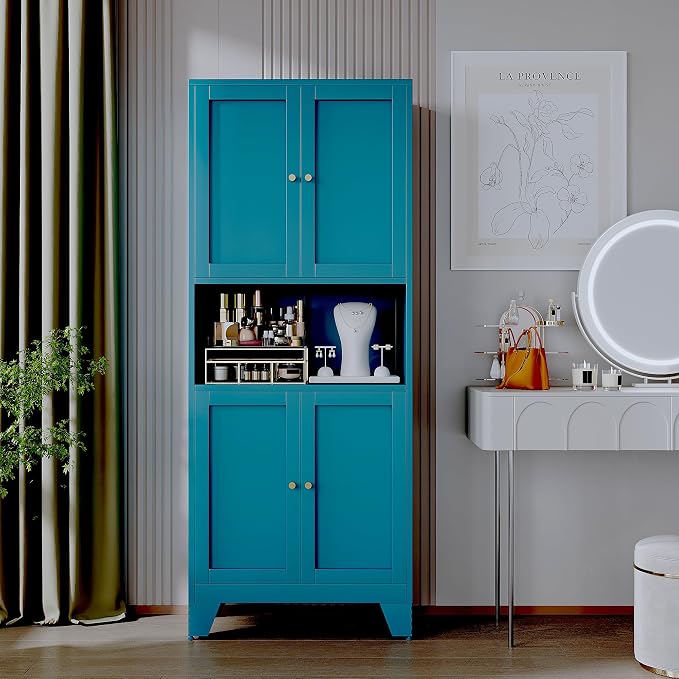 69" Tall Metal Kitchen Pantry Storage Cabinet - Image 7