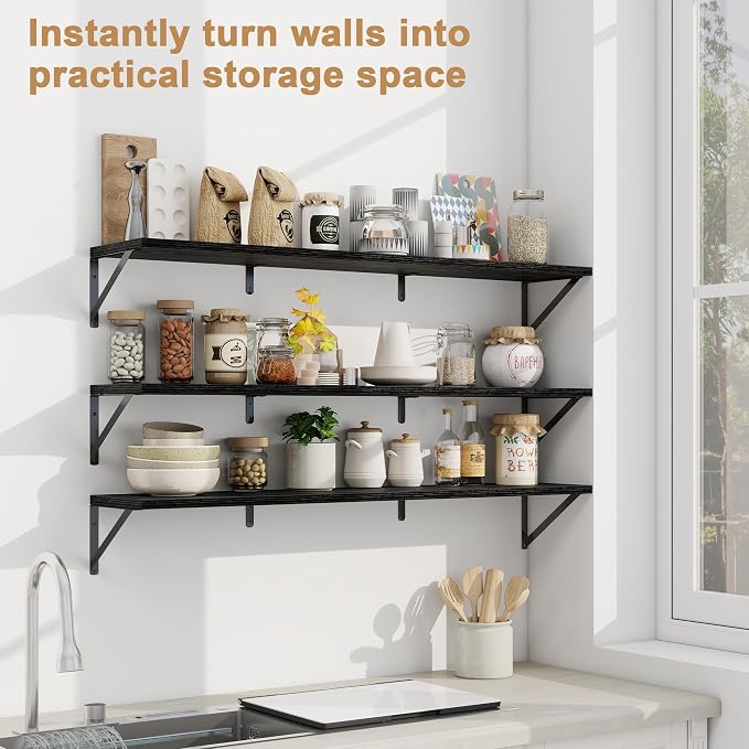 Fun Memories Extra Long Floating Wall Shelves, 48 x 8 Inches - Image 5