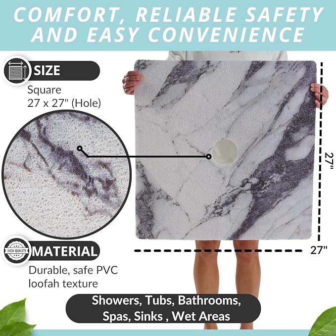 Shower Mat with Center Drain Hole - Image 3