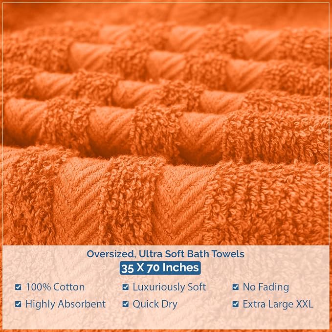 DAN RIVER 2 Pack Luxury Bath Sheets 35x70, 600 GSM, Soft & Quick Dry 100% Ring - Image 8
