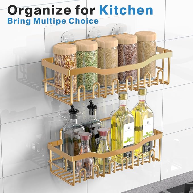EUDELE Shower Caddy 2 Pack, Adhesive Organizer - Image 7