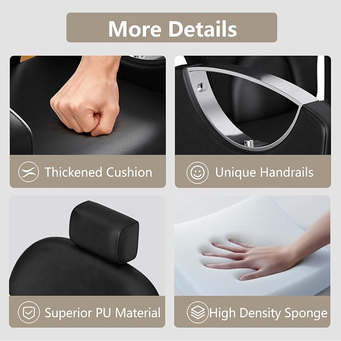 Pedicure Station for Nail Tech, Reclining Pedicure Chair - Image 8