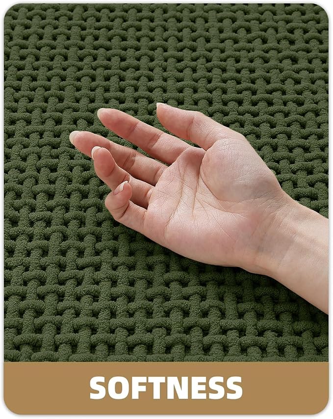 Color&Geometry Rubber Backed Waffle Bath Mat Non Slip Machine Washable Bathroom - Image 4
