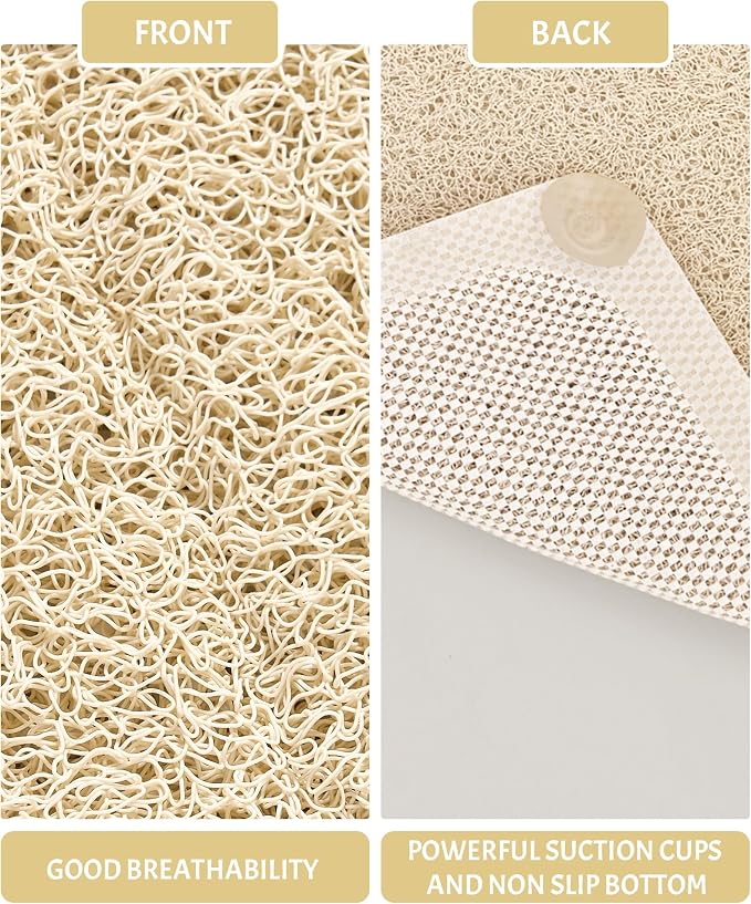 Mecko Non Slip Shower Mats, 17x30 Inch, Anti-Slip Bathtub Mats - Image 3