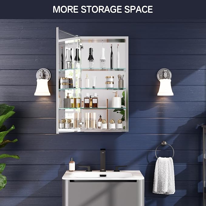 Medicine Cabinet 16" x 30", Bathroom Medicine Cabinet - Image 6