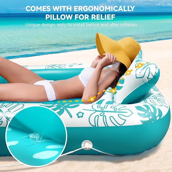 Inflatable Tanning Pool Lounger Float - Image 2