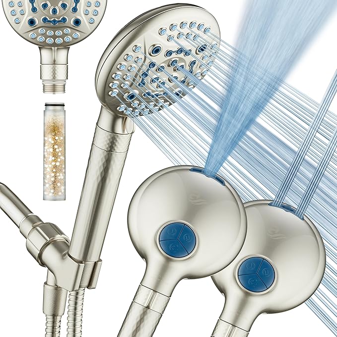 AquaCare 4X High Pressure 10-mode Filter Handheld Shower Head by HotelSpa