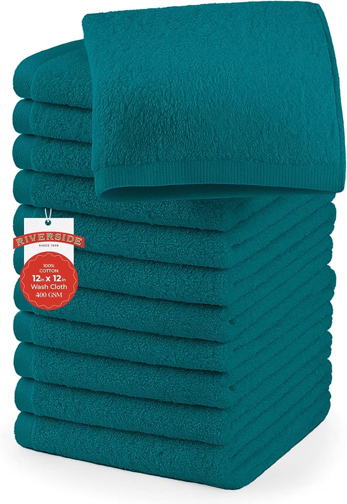 RIVERSIDE 12 Pack Washcloths by RIVERSIDE
