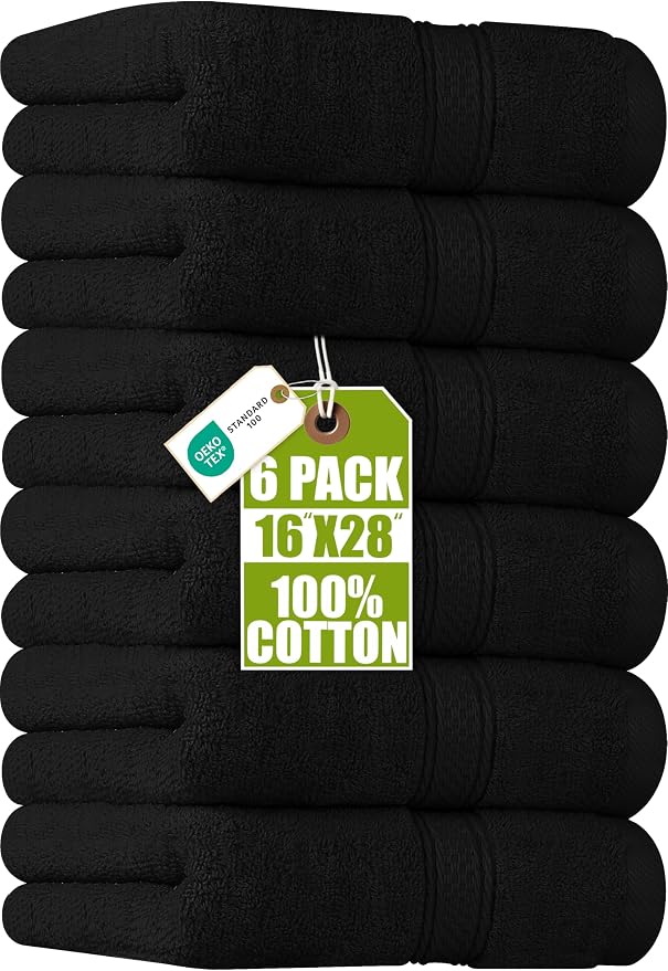 Utopia Towels 6 Pack Premium Hand Towels Set, 16 by 28 inches, 100% Ring Spun by UTOPIATOWELS