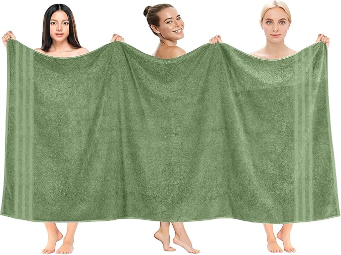 DAN RIVER 2 Pack Luxury Bath Sheets 35x70, 600 GSM, Soft & Quick Dry 100% Ring - Image 5