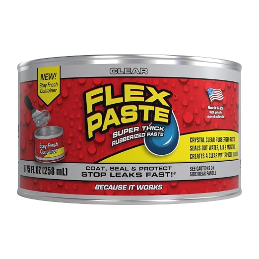 Flex Paste, Waterproof Paintable Putty, Spackle Sealant, Fill Gaps Cracks Holes by FlexSealProducts