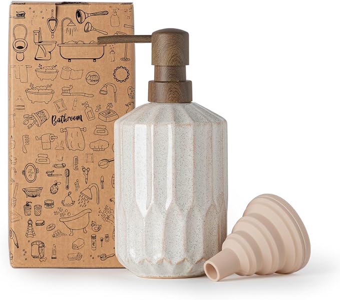 Fun Elements Bathroom Soap Dispenser, 16 Oz Luxurious Hand soap Dispenser by IntoYourHouseOntoYourTable