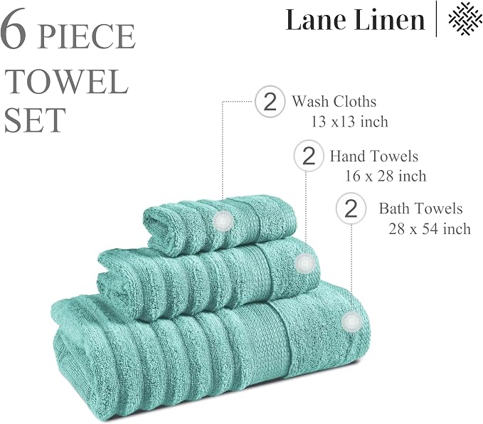 LANE LINEN Bathroom Towels Set - Image 3