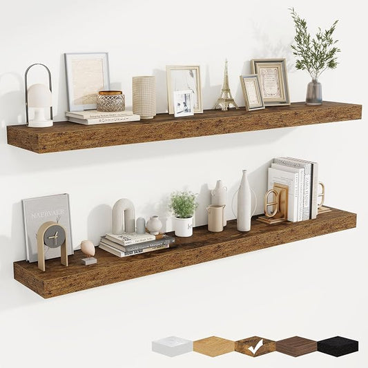 fuqing Floating Shelves for Wall, Wall Mounted Wood Floating Shelf by Fuqing