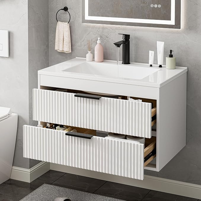30 Inches Modern MDF Bathroom Vanity - Image 8