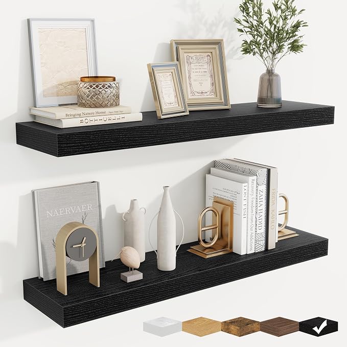 fuqing Floating Shelves for Wall, Wall Mounted Wood Floating Shelf by Fuqing
