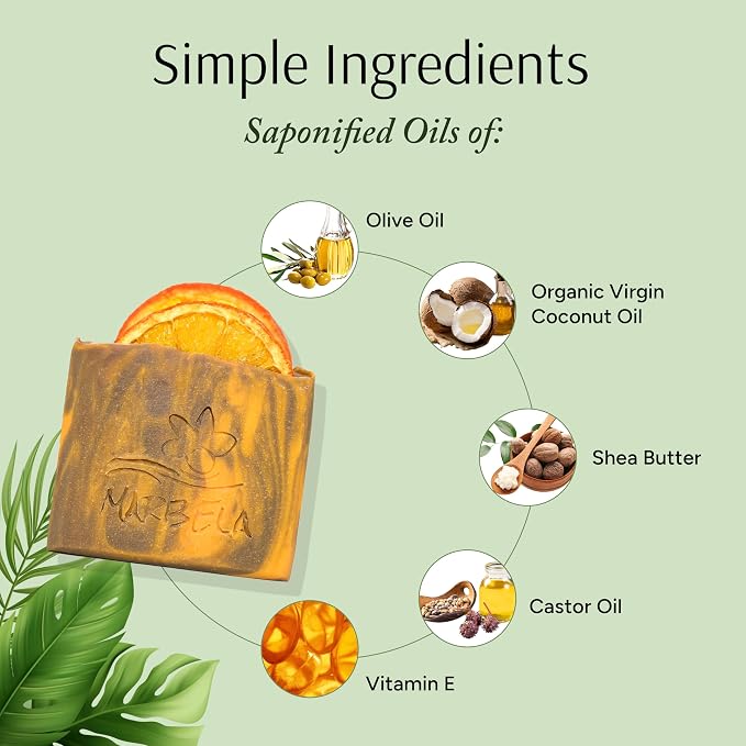 Marbela Cosmetics Orange Ginger Handmade Soap Bar - Image 6