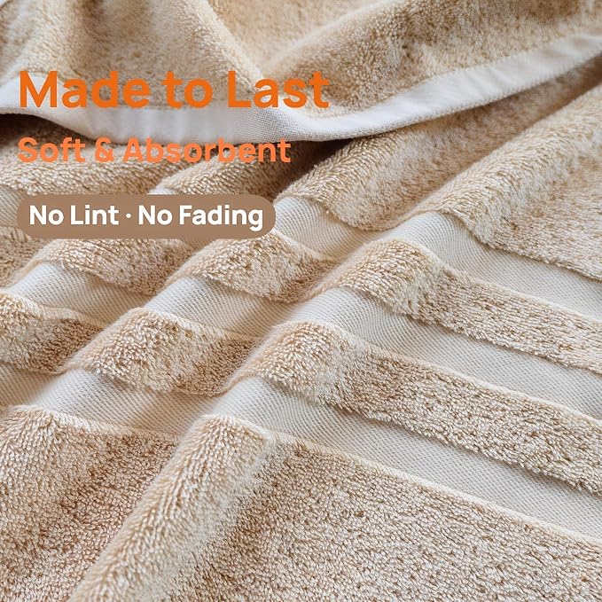 Cotton Bath Towel – Large 30x60 Inches, Thick & Absorbent Towel - Image 4