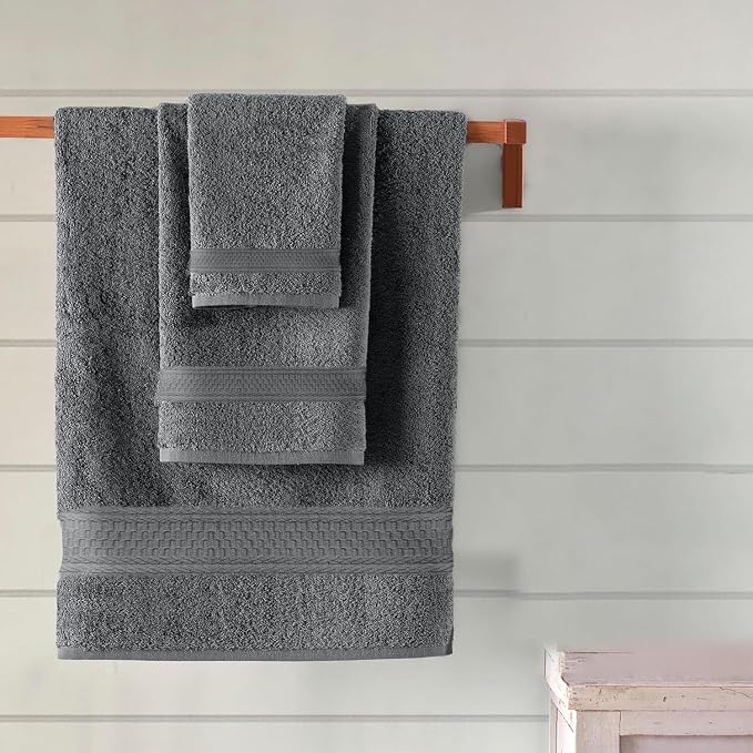 DAN RIVER 100% Ring Spun Cotton 3-Piece Towel Set, Bath Towel, Hand Towel and - Image 5