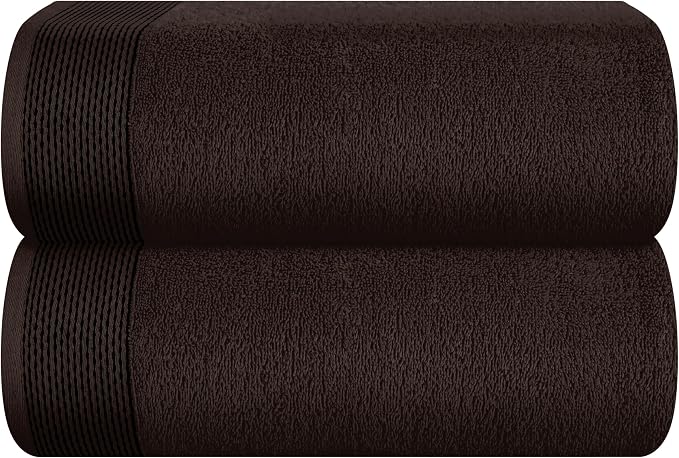 Belizzi Home Cotton 2 Pack Oversized Bath Sheet 35 x 70, Large Bath Sheet by Unknown