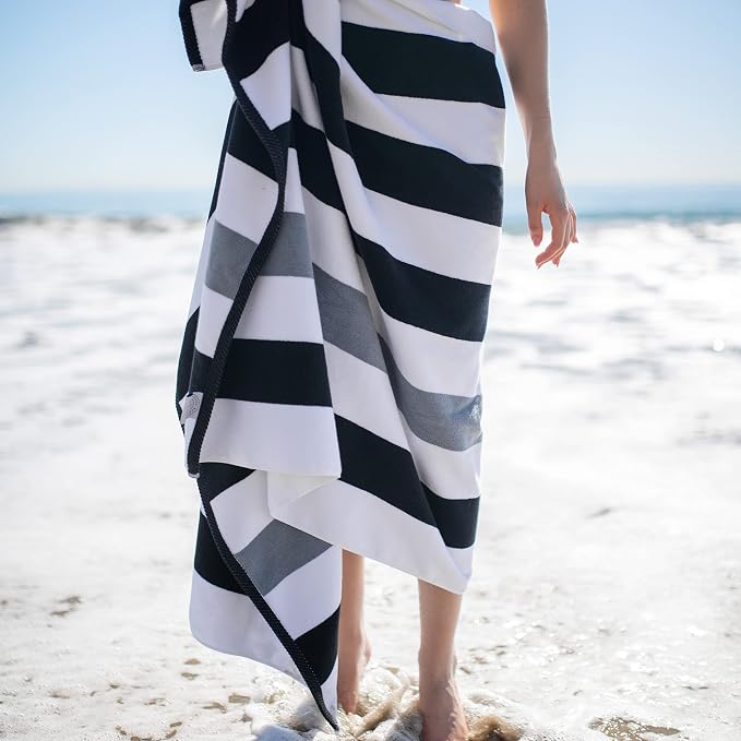 Laguna Beach Textile Co. Striped Cabana Oversized Beach Towel - Image 5