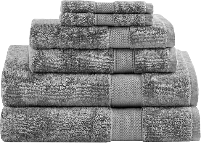 Comfort Spaces Turkish Bathroom Towel Set 6 Piece Luxury Bath Towel Set 2 Hand by ComfortSpaces