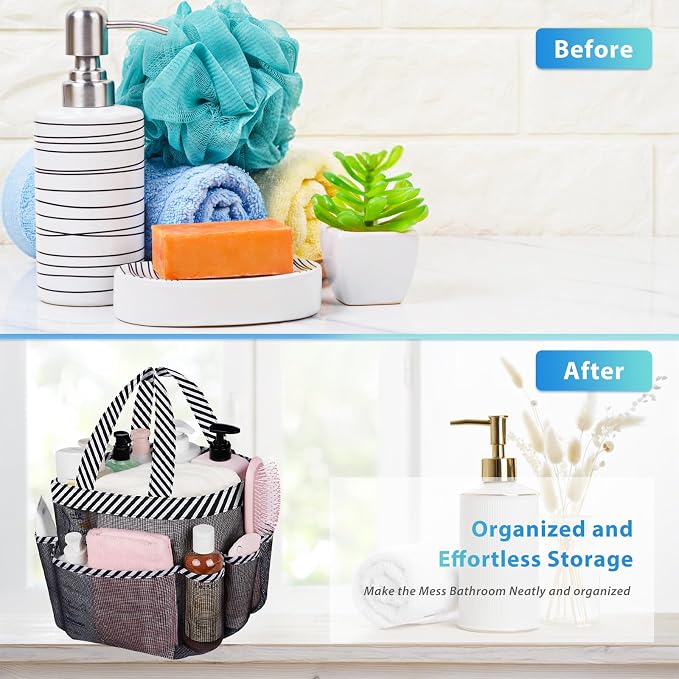 Attmu 2 Pack Mesh Shower Caddy Portable - Image 3