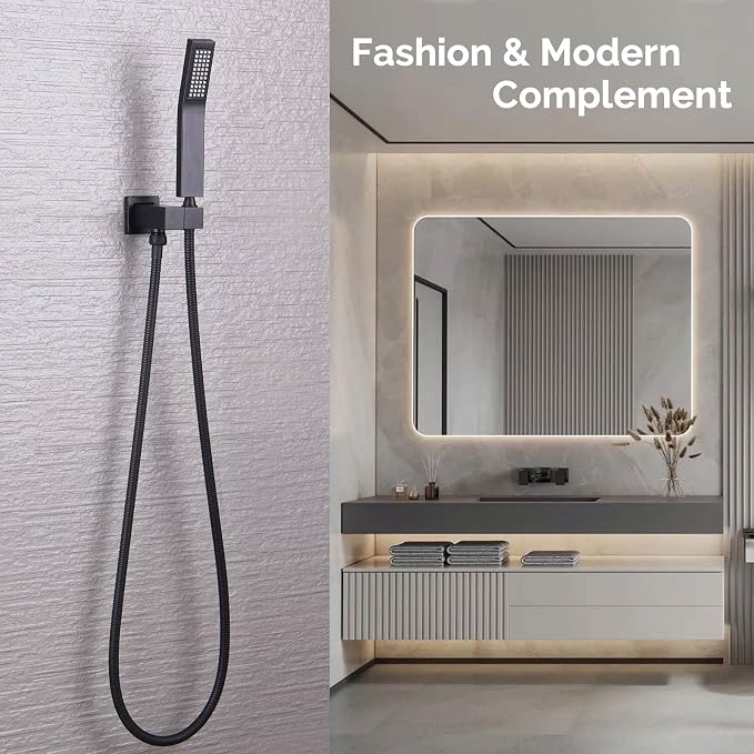 Wall Union with Hand Shower Holder, Angle Simple Brass Wall Mounted Supply - Image 3