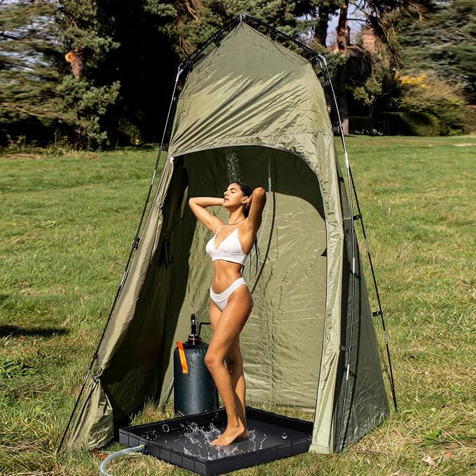 Portable Shower Pan, Indoor Shower Stall Enclosures - Image 2