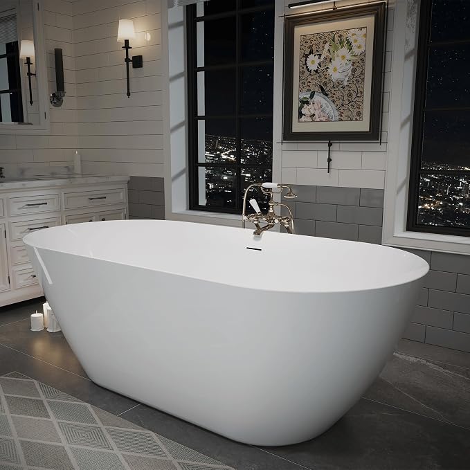 ABRUZZO 63" Acrylic Freestanding Bathtub - Image 2