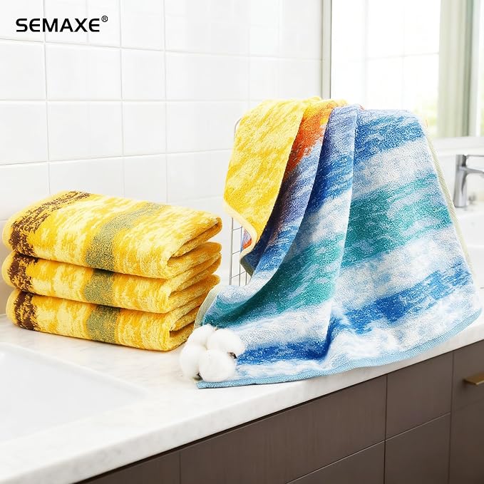 SEMAXE Hand Towels for Bathroom, 100% Cotton Towels - Image 8