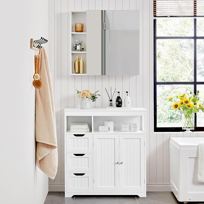 Yaheetech Bathroom Floor Cabinet, Wooden Storage Organizer - Image 2