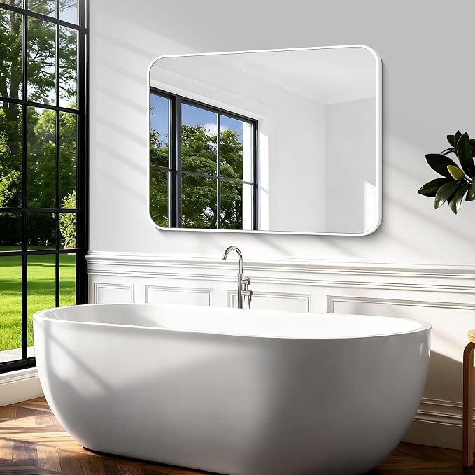 BONEWEI White Bathroom Mirror, 36x48 inch Wall Mirror - Image 2