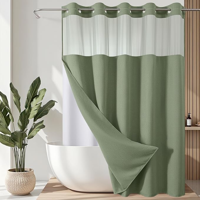 VANZAVANZU Hookless Shower Curtain by VANZAVANZU
